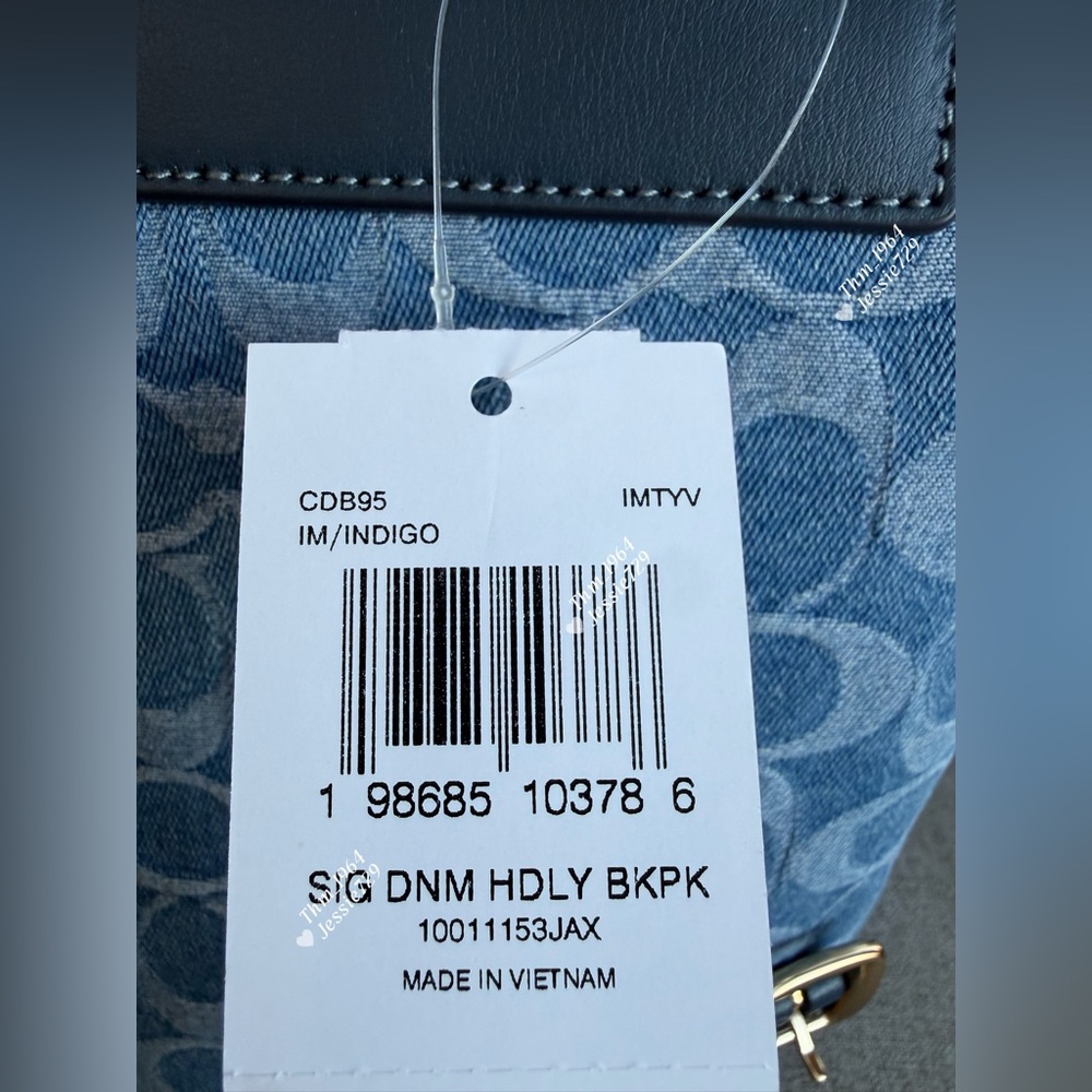NWT！COACH Hadley Backpack In Signature Denim（CDB95）fast shipping - Picture 8 of 14